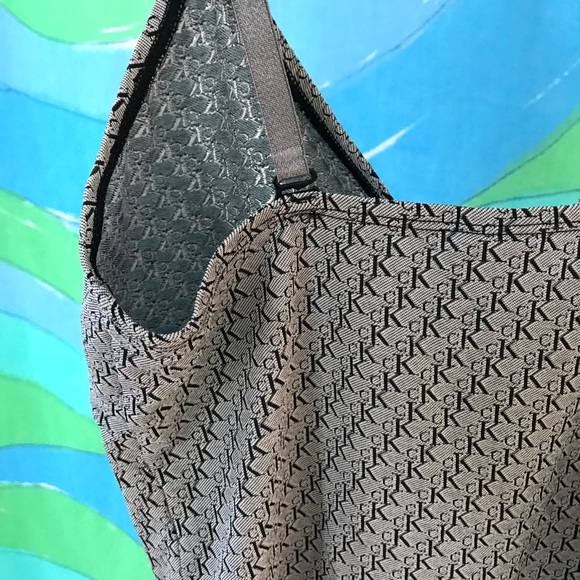 Calvin Klein grey logo print camisole tank top M - Picture 5 of 6